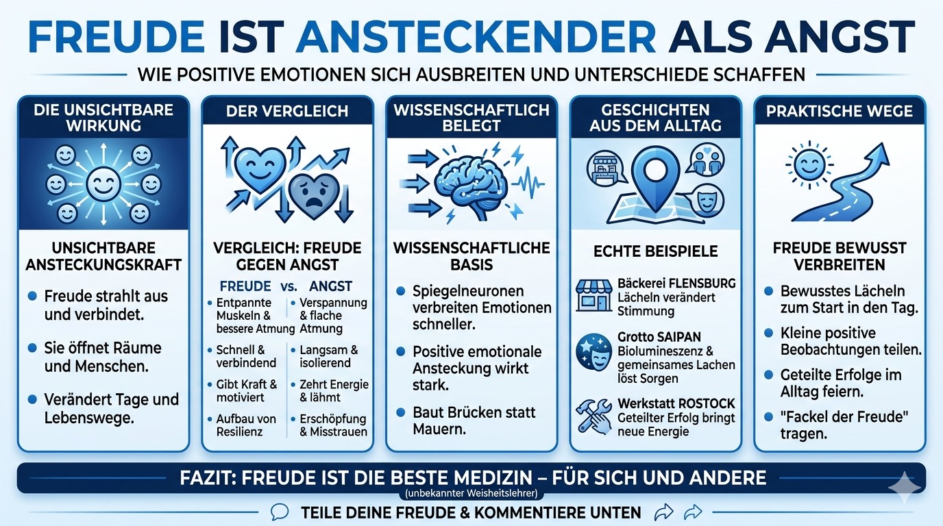 Infografik Freude ist ansteckender als die Angst 