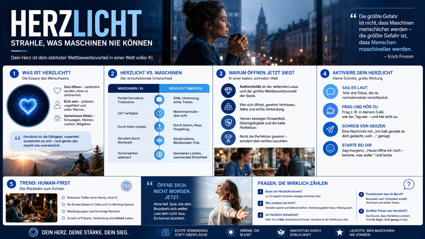 Infografik Herzlicht – strahle, was Maschinen nie können