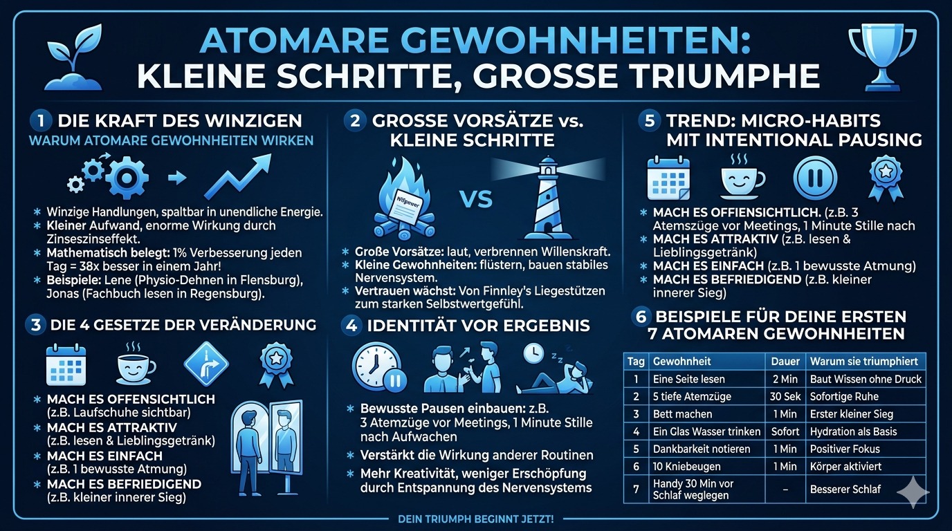 Infografik Kleine Gewohnheiten, große Triumphe