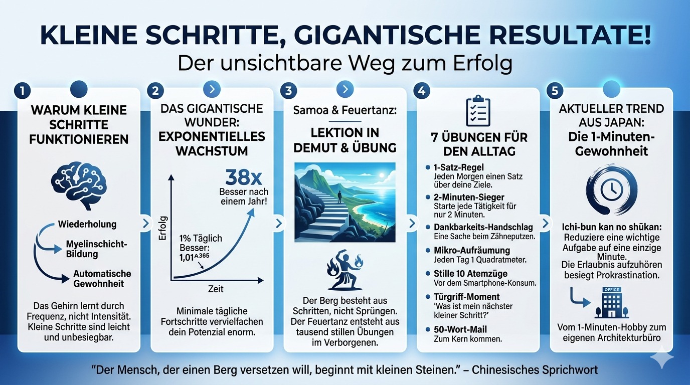 Infografik Kleine Schritte, gigantische Resultate!