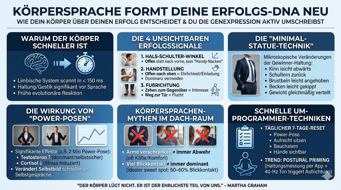 Infografik Körpersprache formt deine Erfolgs DNA neu Infografik Körpersprache formt deine Erfolgs DNA neu