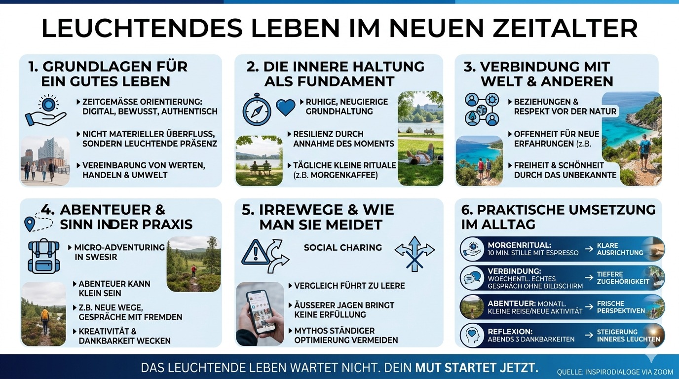 Infografik Leuchtendes Leben Im Neuen Zeitalter
