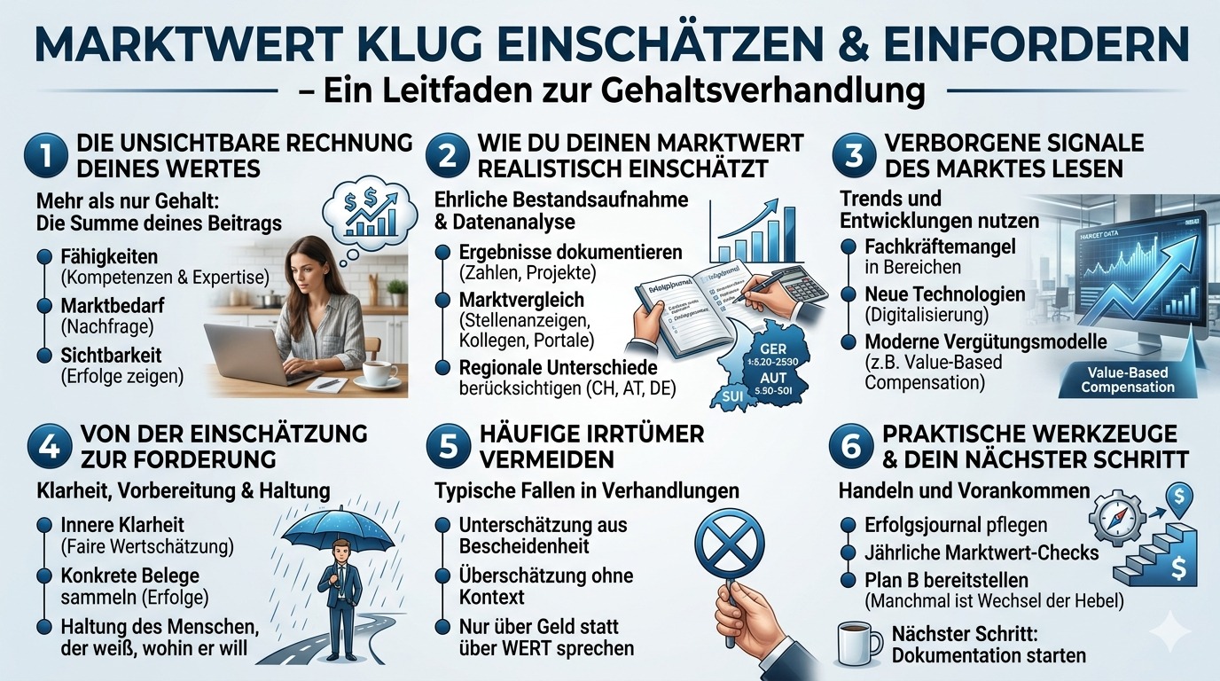 Infografik Marktwert klug einschätzen und einfordern