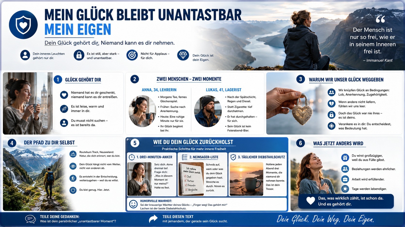 Infografik Mein Glück bleibt unantastbar mein Eigen