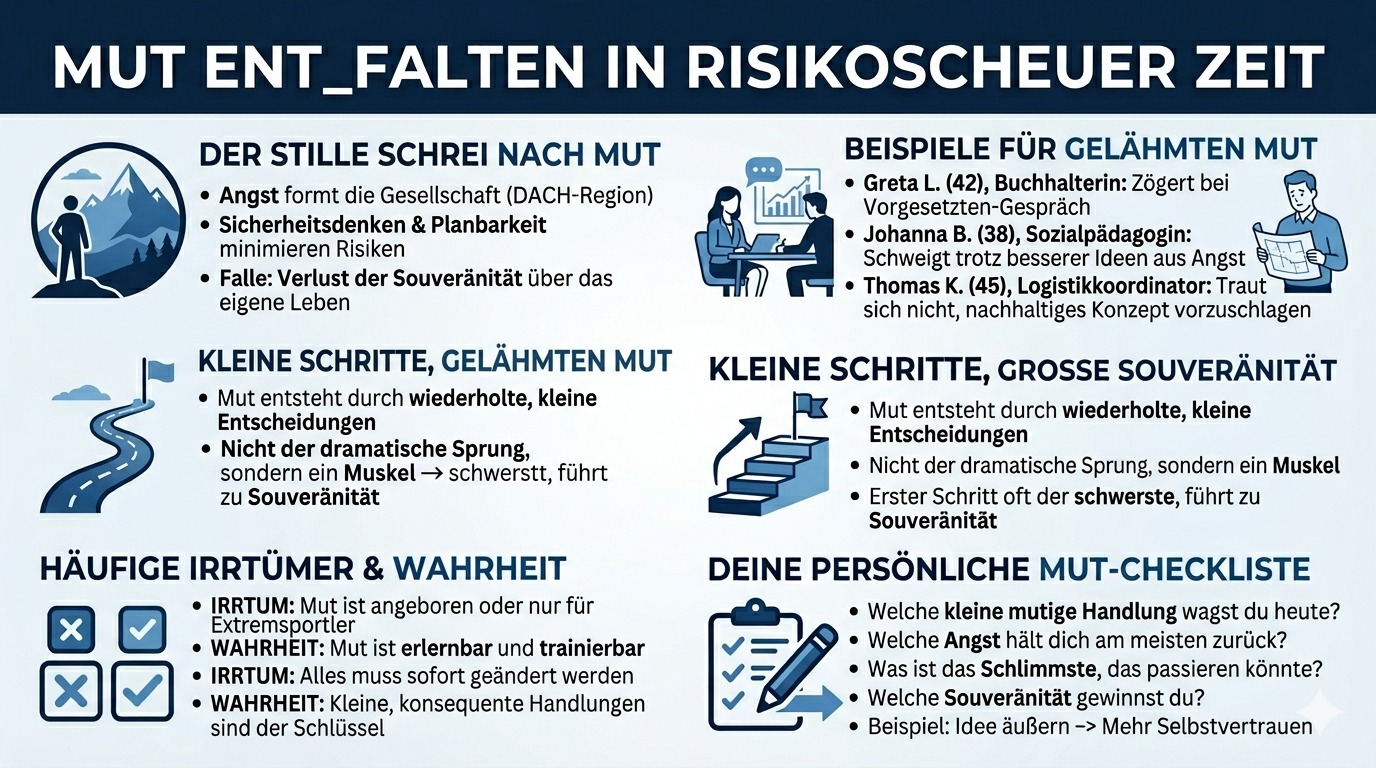 Infografik Mut in risikoscheuer Zeit entfalten Infografik Mut in risikoscheuer Zeit entfalten