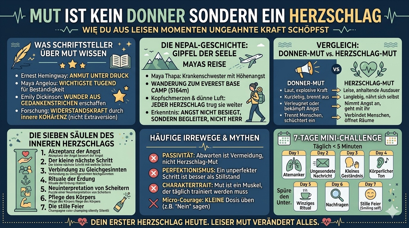 Infografik Mut ist kein Donner sondern ein Herzschlag Infografik Mut ist kein Donner sondern ein Herzschlag