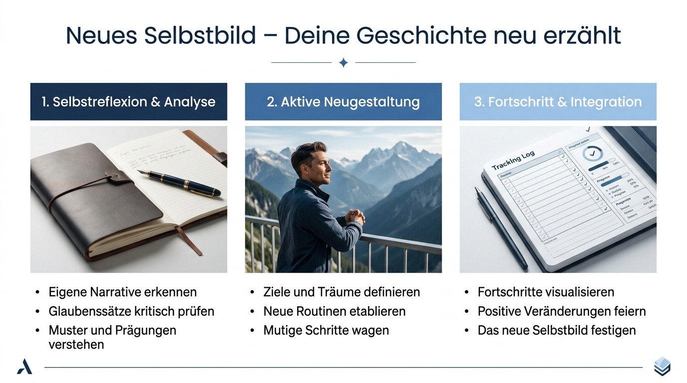 Infografik Neues Selbstbild – Deine Geschichte neu erzählt