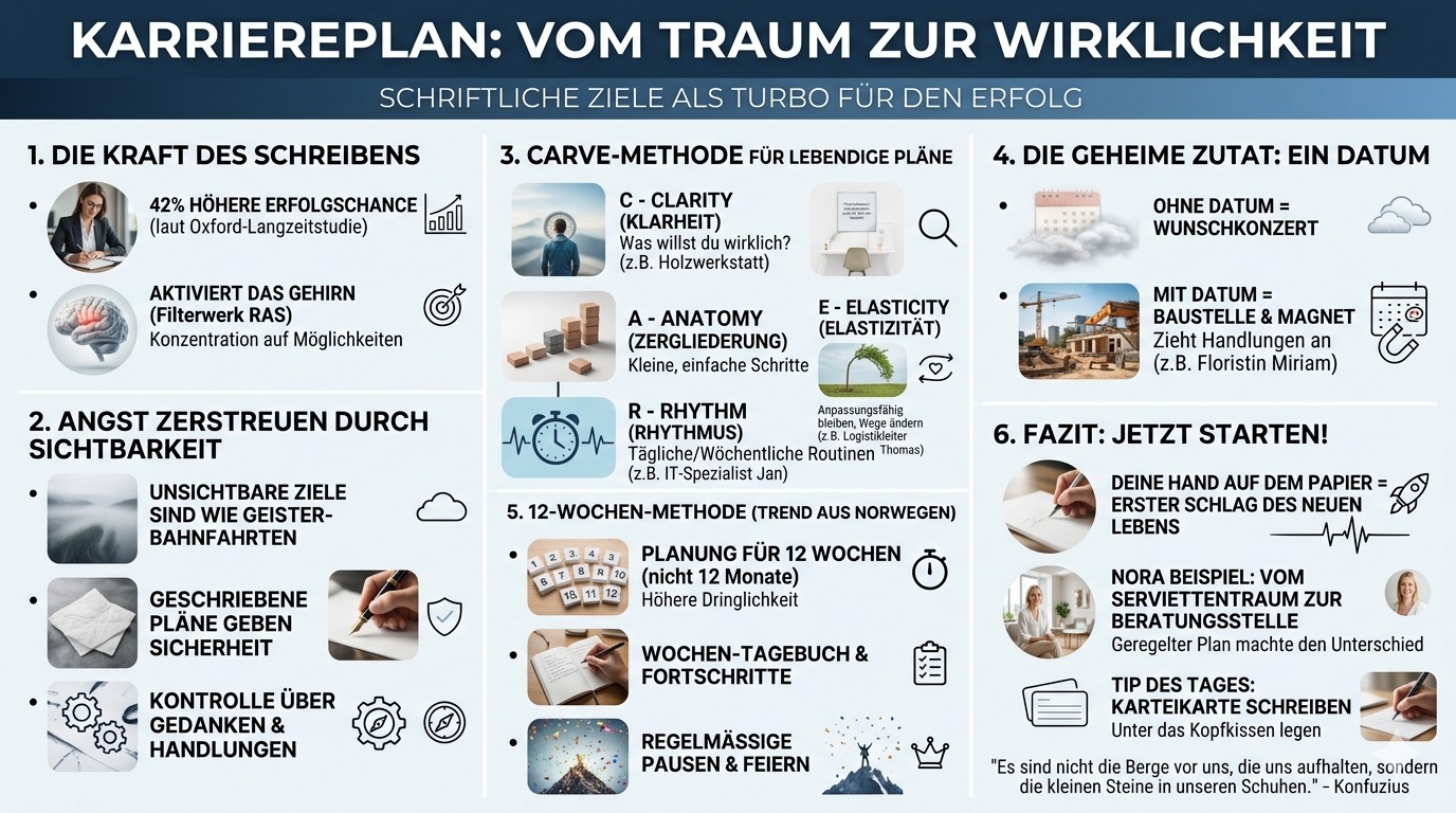 Infografik Schriftlicher Karriereplan Zauberer!