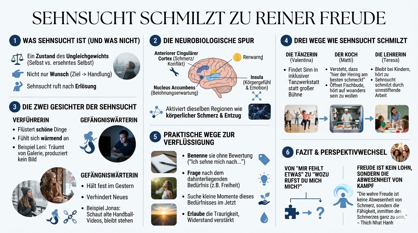 Infografik Sehnsucht schmilzt zu reiner Freude hin. Infografik Sehnsucht schmilzt zu reiner Freude hin.