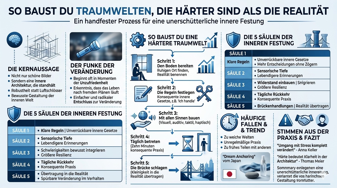 Infografik So baust du Traumwelten, die härter sind als Realität Infografik So baust du Traumwelten, die härter sind als Realität