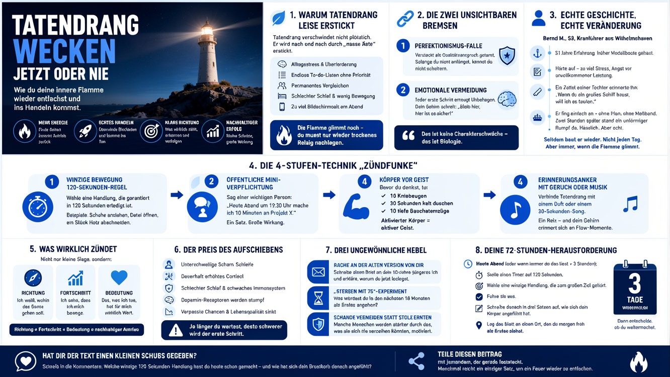 Infografik Tatendrang wecken – jetzt oder nie