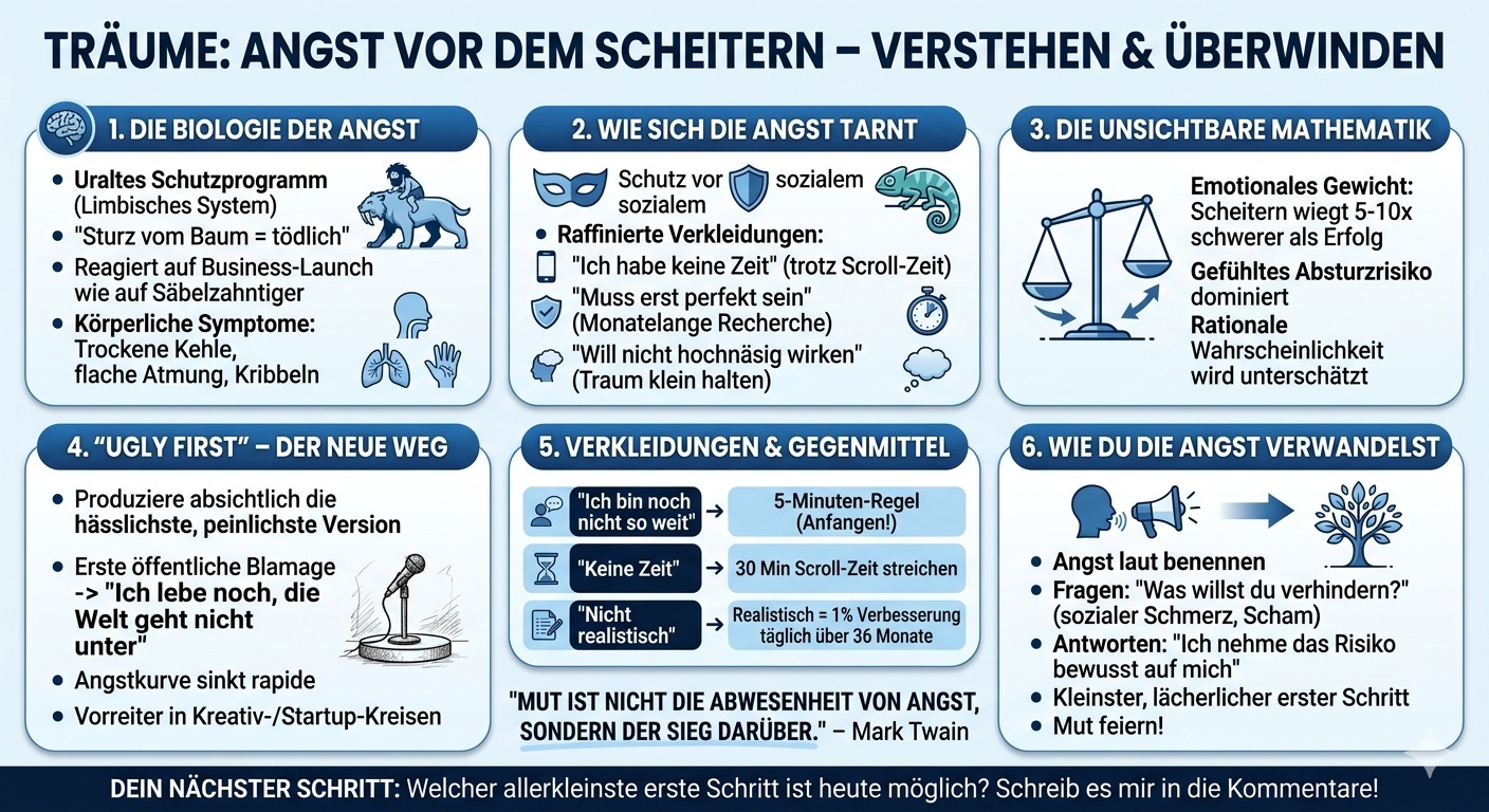Infografik Träume Angst vor dem Scheitern Infografik Träume Angst vor dem Scheitern