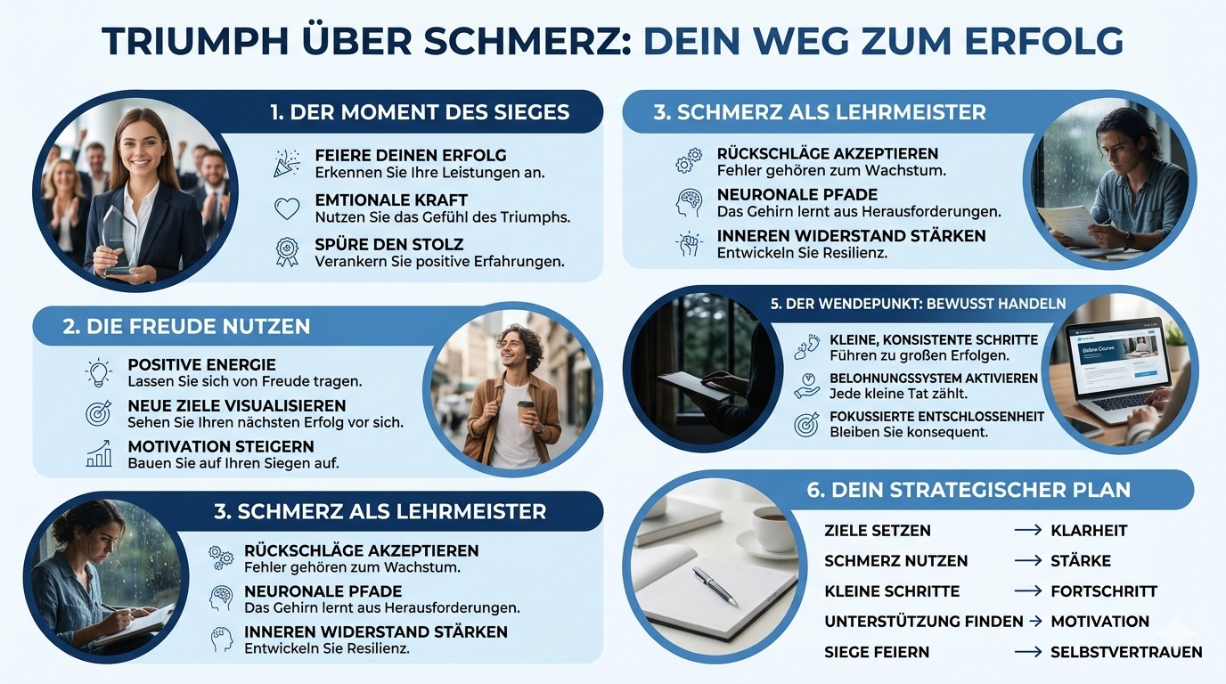 Infografik Triumph über Schmerz Dein Weg zum Erfolg Infografik Triumph über Schmerz Dein Weg zum Erfolg