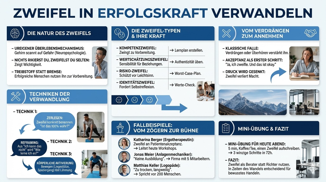 Infografik Verwandle Zweifel in Erfolgskraft! Infografik Verwandle Zweifel in Erfolgskraft!