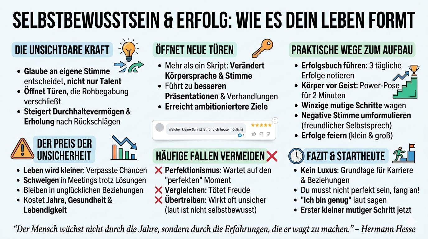 Infografik Warum Selbstbewusstsein Erfolg entscheidend formt Infografik Warum Selbstbewusstsein Erfolg entscheidend formt