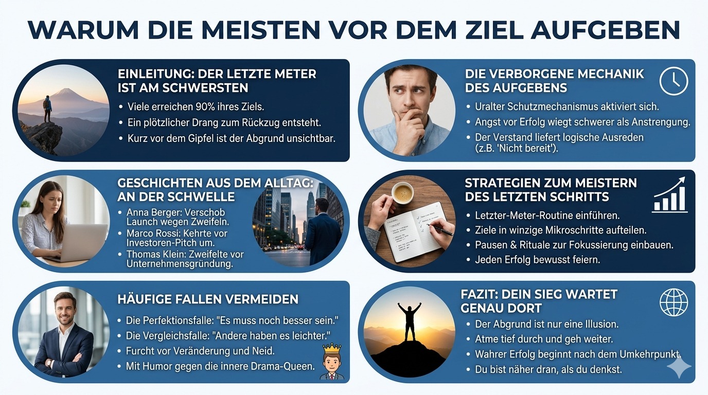 Infografik Warum die meisten vor dem Ziel aufgeben Infografik Warum die meisten vor dem Ziel aufgeben