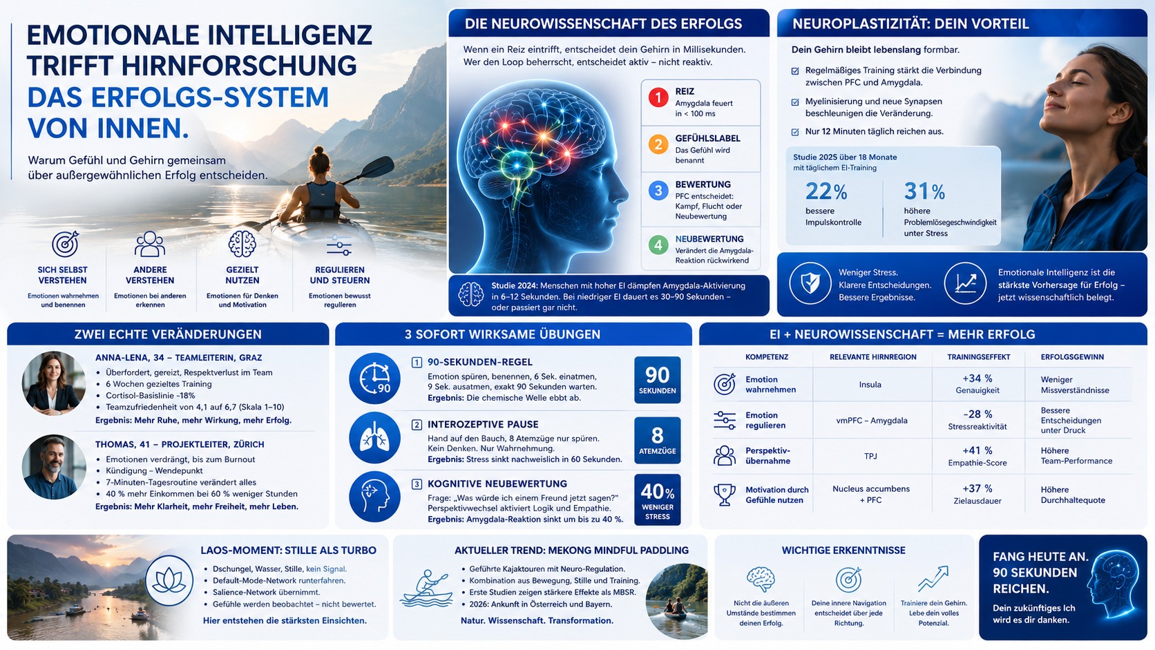 Infografik Warum emotionale Intelligenz plus Hirnforschung Erfolg erklärt