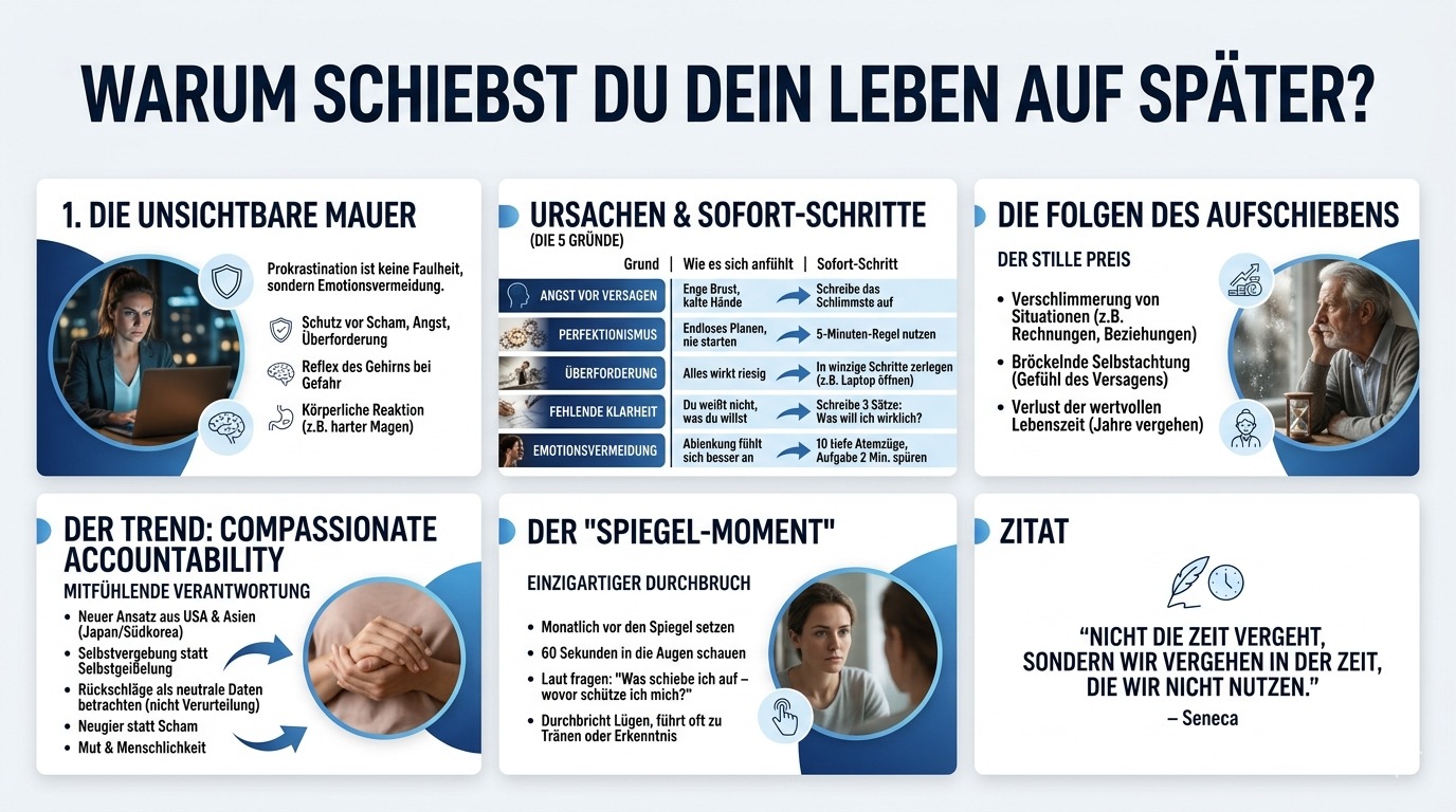 Infografik Warum schiebst du dein Leben auf später Infografik Warum schiebst du dein Leben auf später