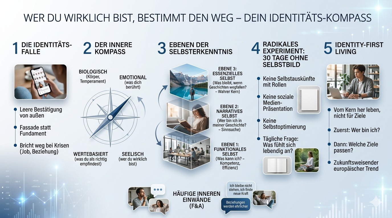 Infografik Wer du wirklich bist, bestimmt den Weg.