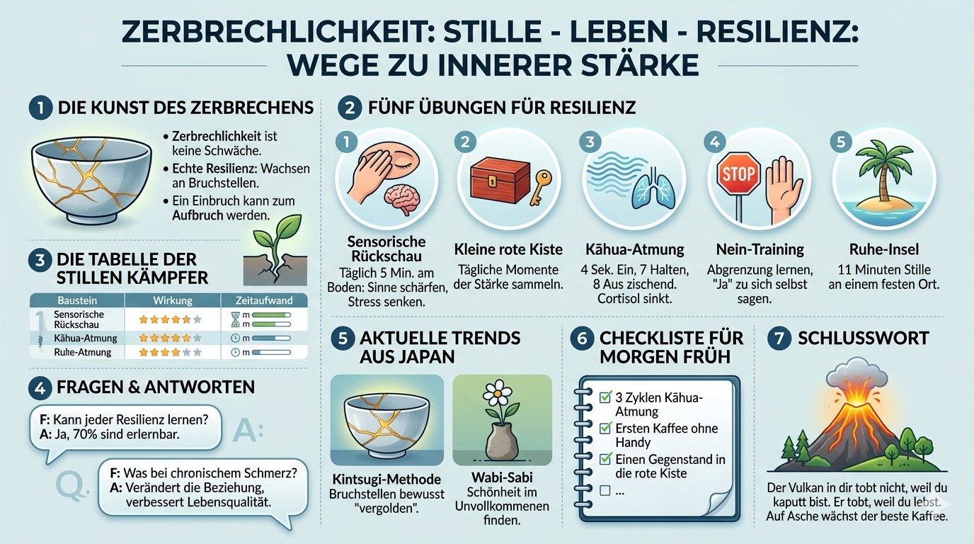 Infografik Zerbrechlichkeit Stille Leben Resilienz
