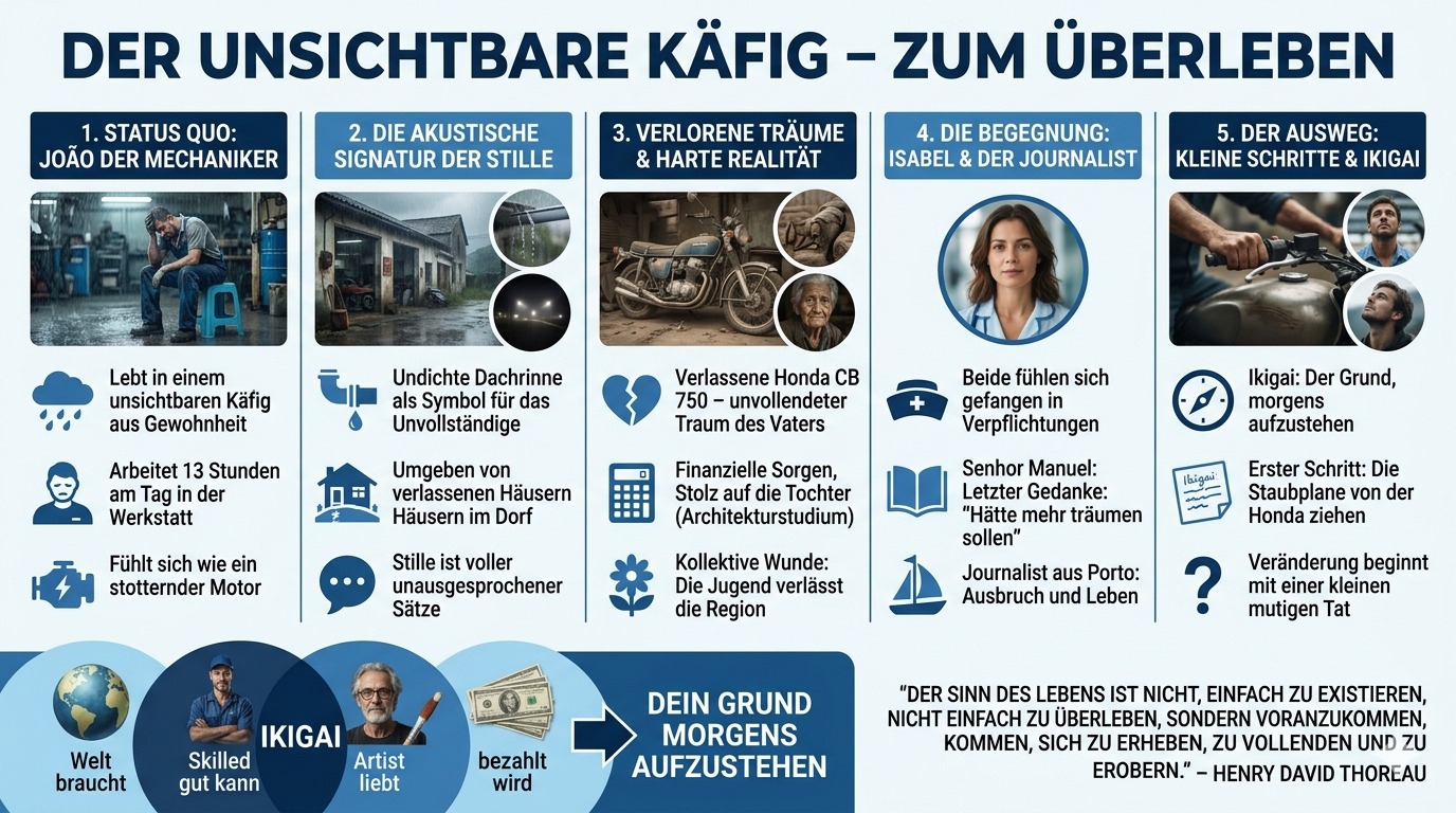 Infografik „Der unsichtbare Käfig – Zum Überleben“
