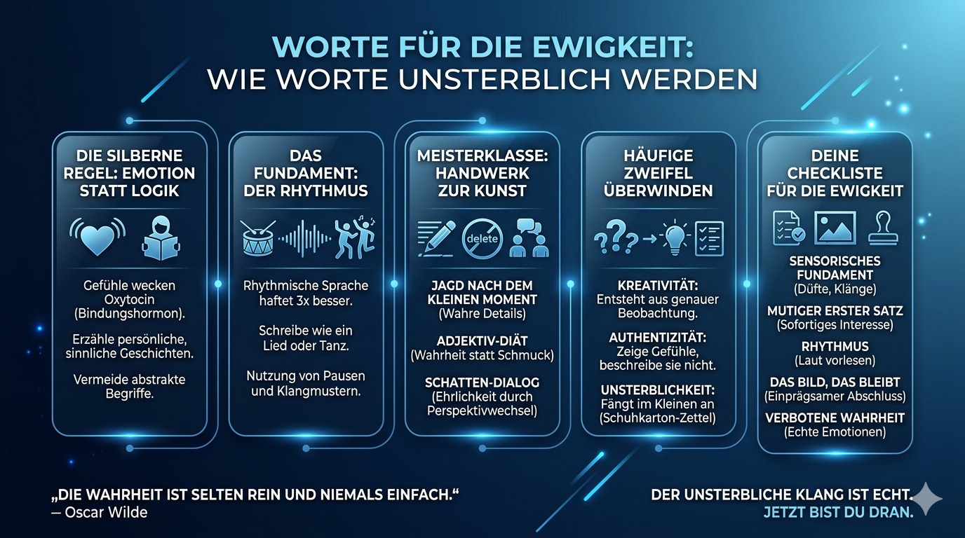 Infografik „Worte, die unsterblich werden – wie geht das“