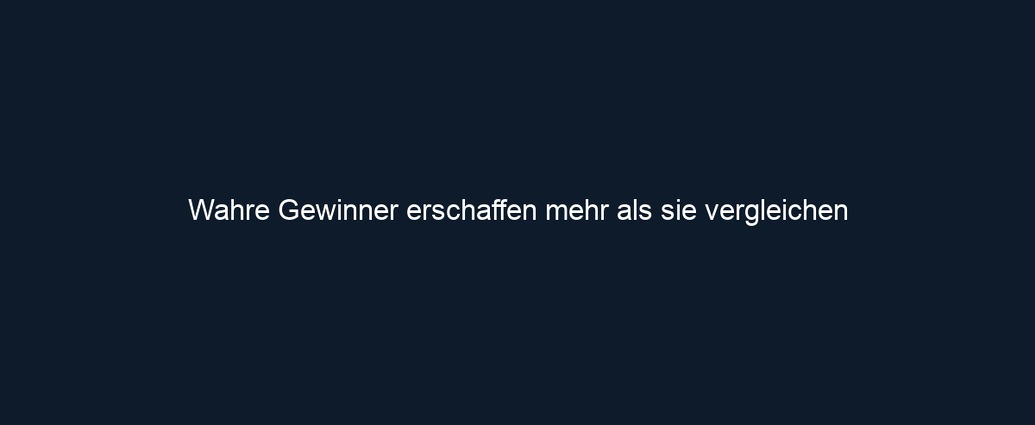 Wahre Gewinner erschaffen mehr als sie vergleichen
