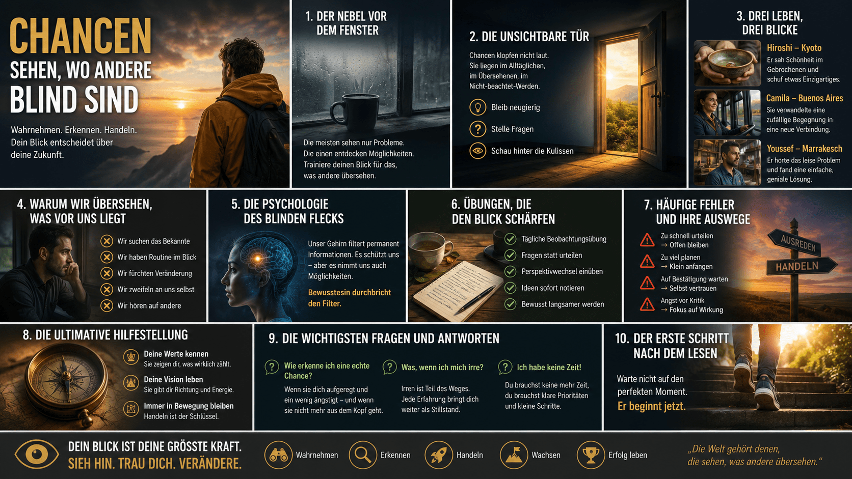 Infografik Chancen sehen, wo andere blind sind