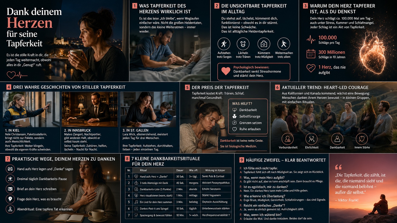 Infografik Dank deinem Herzen für seine Tapferkeit Infografik Dank deinem Herzen für seine Tapferkeit