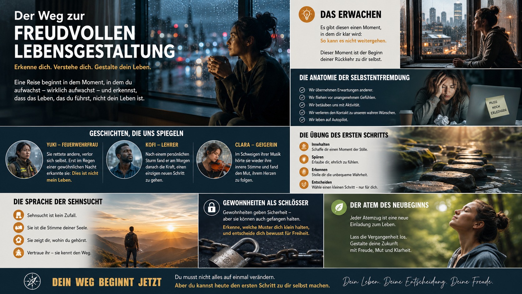 Infografik Der Weg zur freudvollen Lebensgestaltung