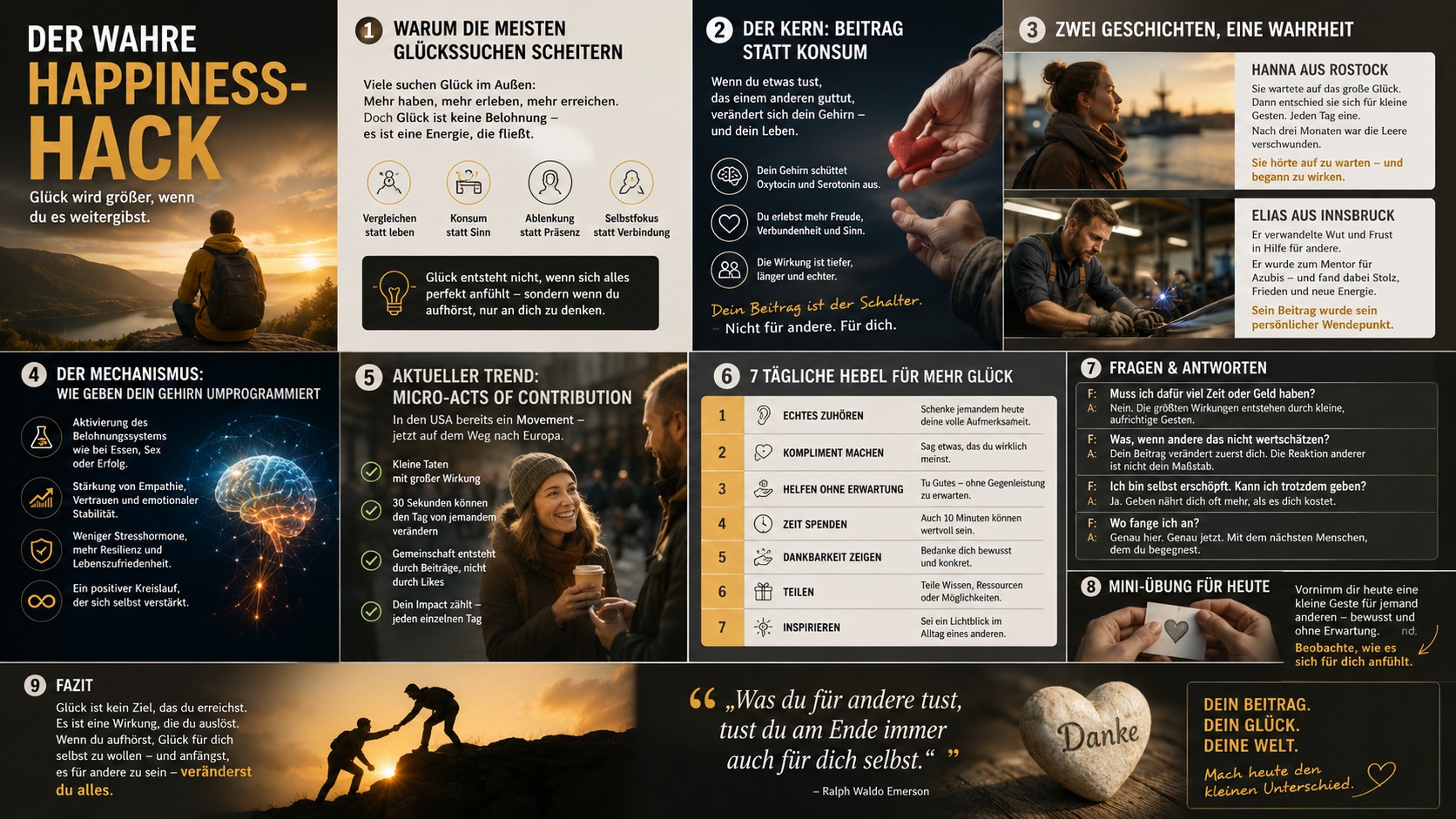 Infografik Der wahre Happiness Hack