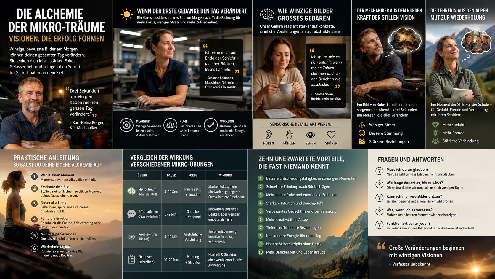 Infografik Die Alchemie der Mikro Träume Visionen, die Erfolg formen Infografik Die Alchemie der Mikro Träume Visionen, die Erfolg formen