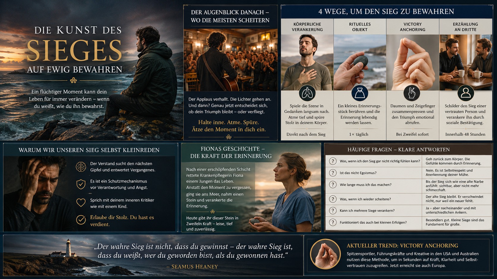 Infografik Die Kunst des Sieges auf ewig bewahren