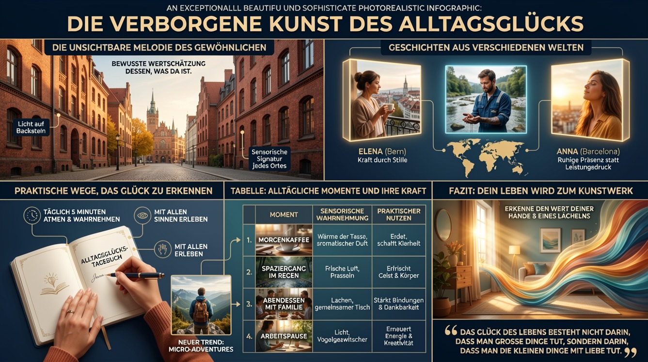 Infografik Die verborgene Kunst des Alltagsglücks