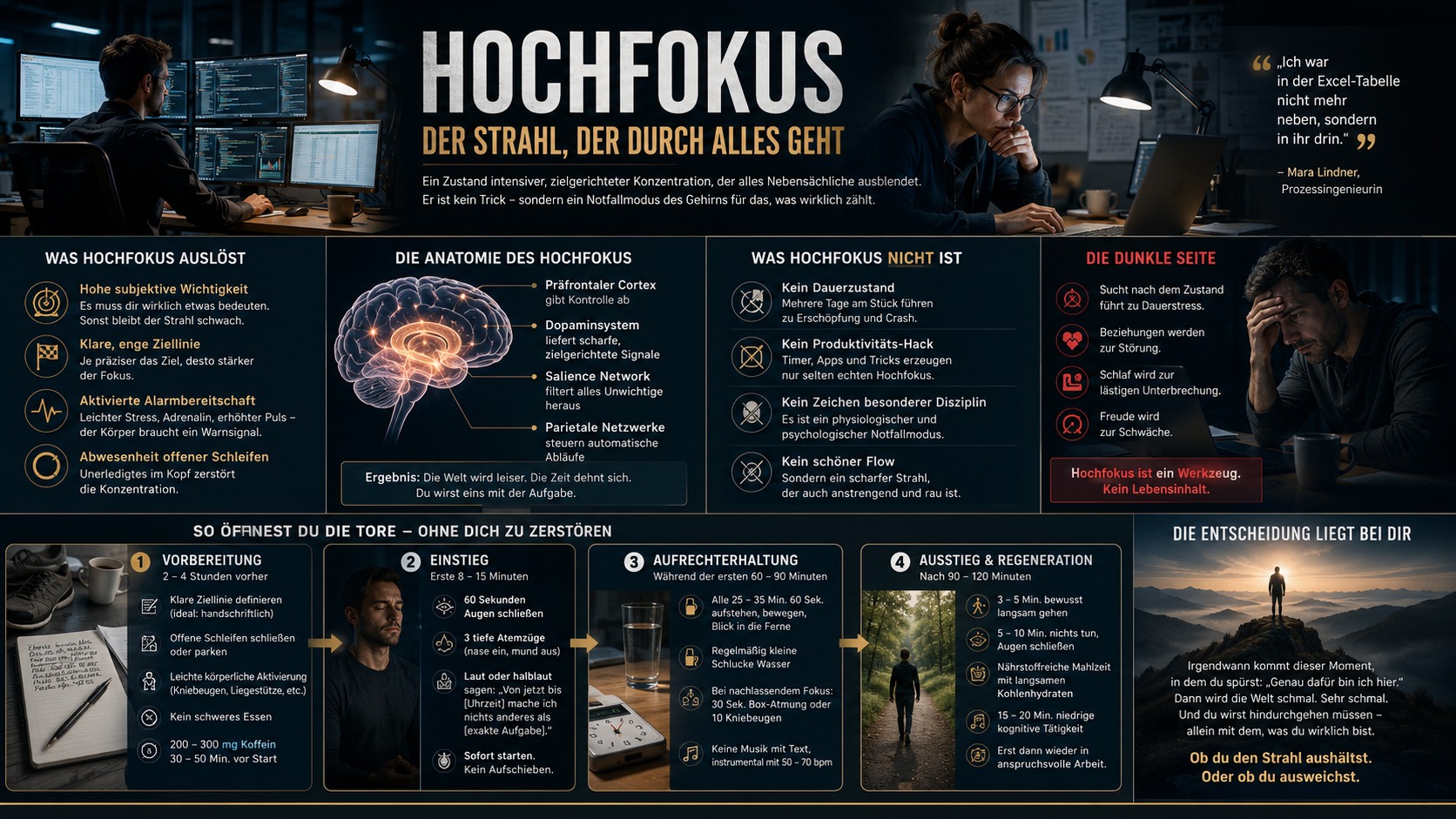 Infografik Hochfokus – der Strahl, der durch alles geht