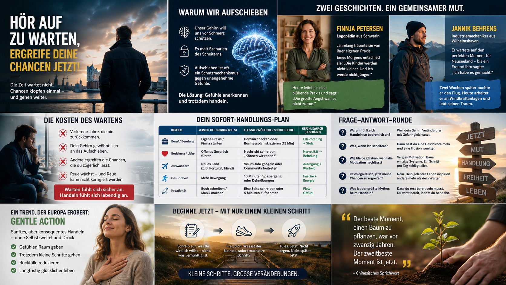 Infografik Hör auf zu warten, ergreife deine Chancen jetzt! Infografik Hör auf zu warten, ergreife deine Chancen jetzt!