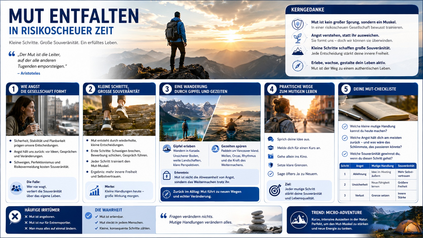 Infografik Mut in risikoscheuer Zeit entfalten Infografik Mut in risikoscheuer Zeit entfalten