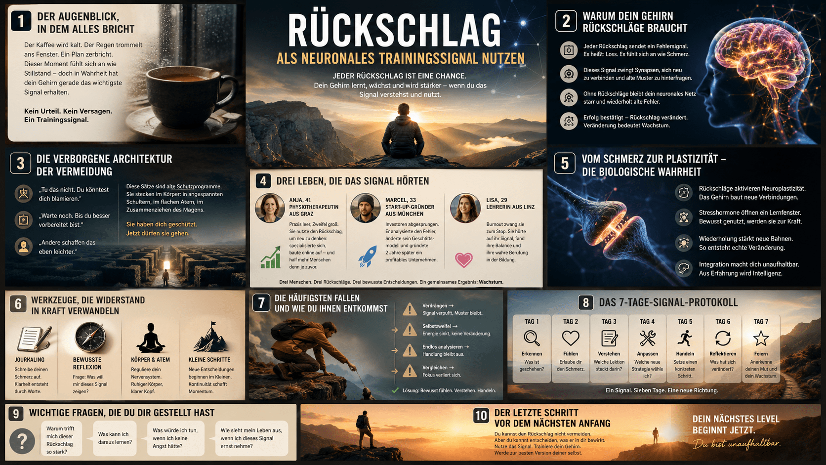 Infografik Rückschlag als neuronales Trainingssignal nutzen Infografik Rückschlag als neuronales Trainingssignal nutzen