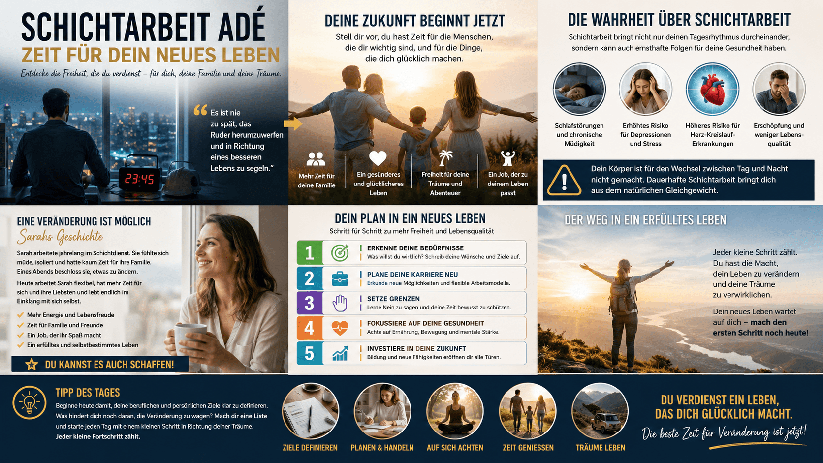 Infografik Schichtarbeit adé – Zeit für dein neues Leben
