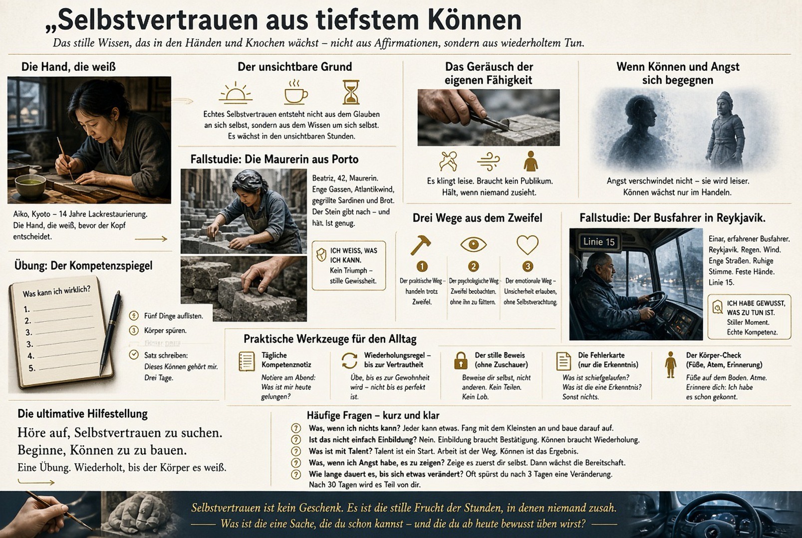 Infografik Selbstvertrauen aus tiefstem Können Infografik Selbstvertrauen aus tiefstem Können
