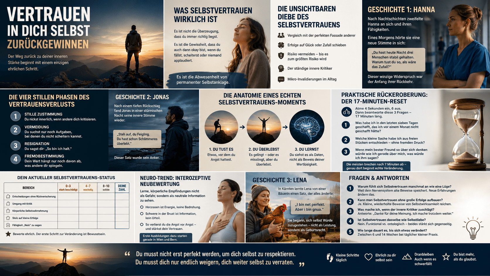 Infografik Vertrauen in dich selbst zurückgewinnen