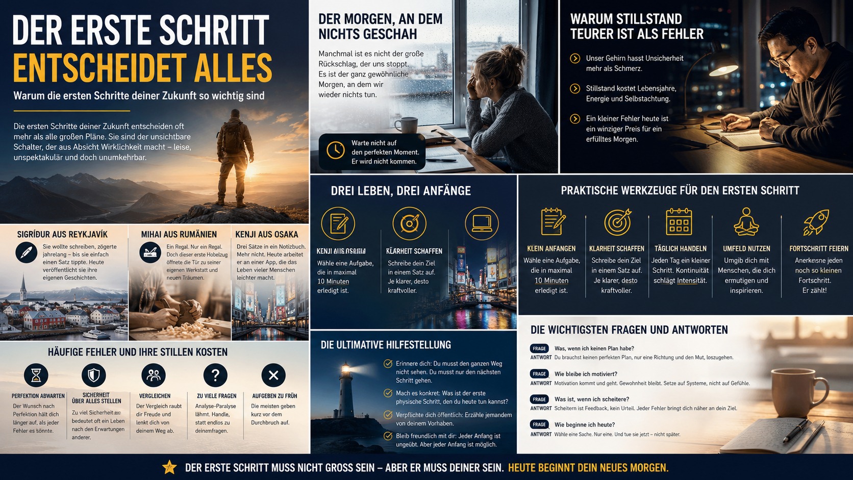 Infografik Warum die ersten Schritte deiner Zukunft so wichtig sind