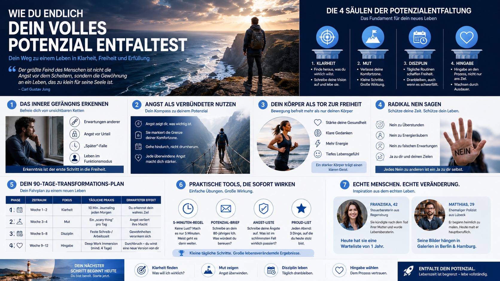 Infografik Wie du endlich dein volles Potenzial entfaltest