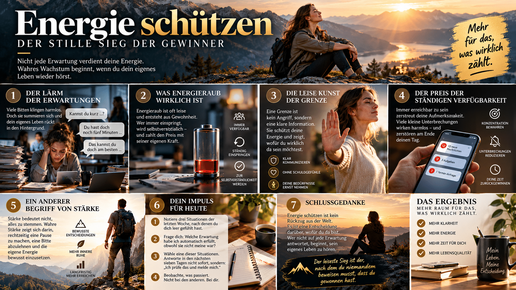 Energie schützen Raum fürs Wesentliche