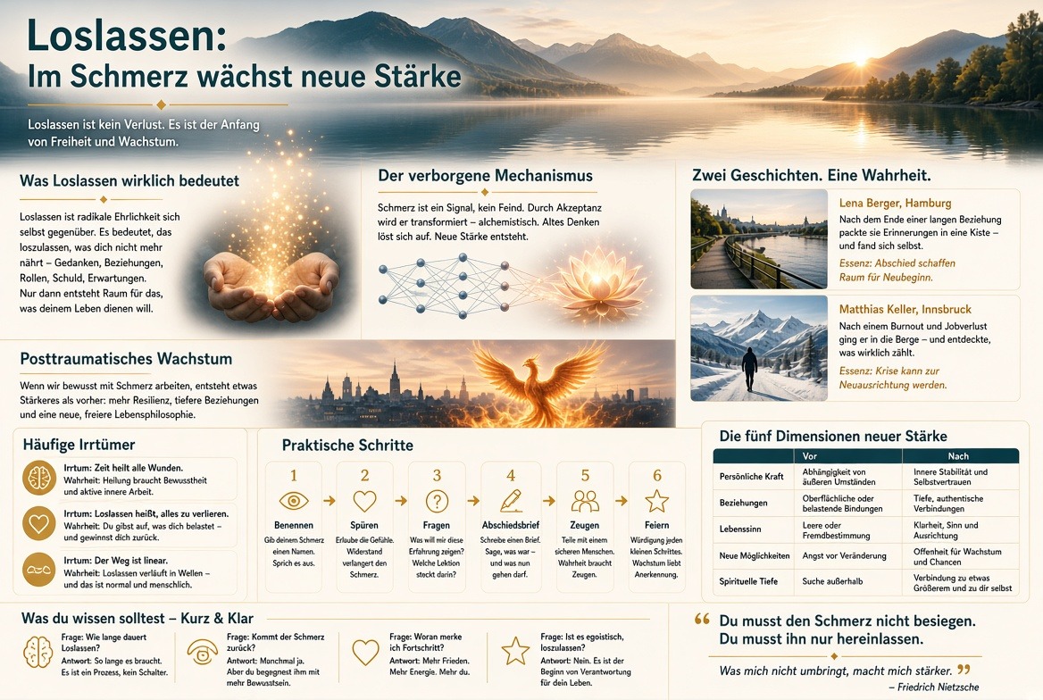 Ifografik Loslassen Im Schmerz wächst neue Stärke