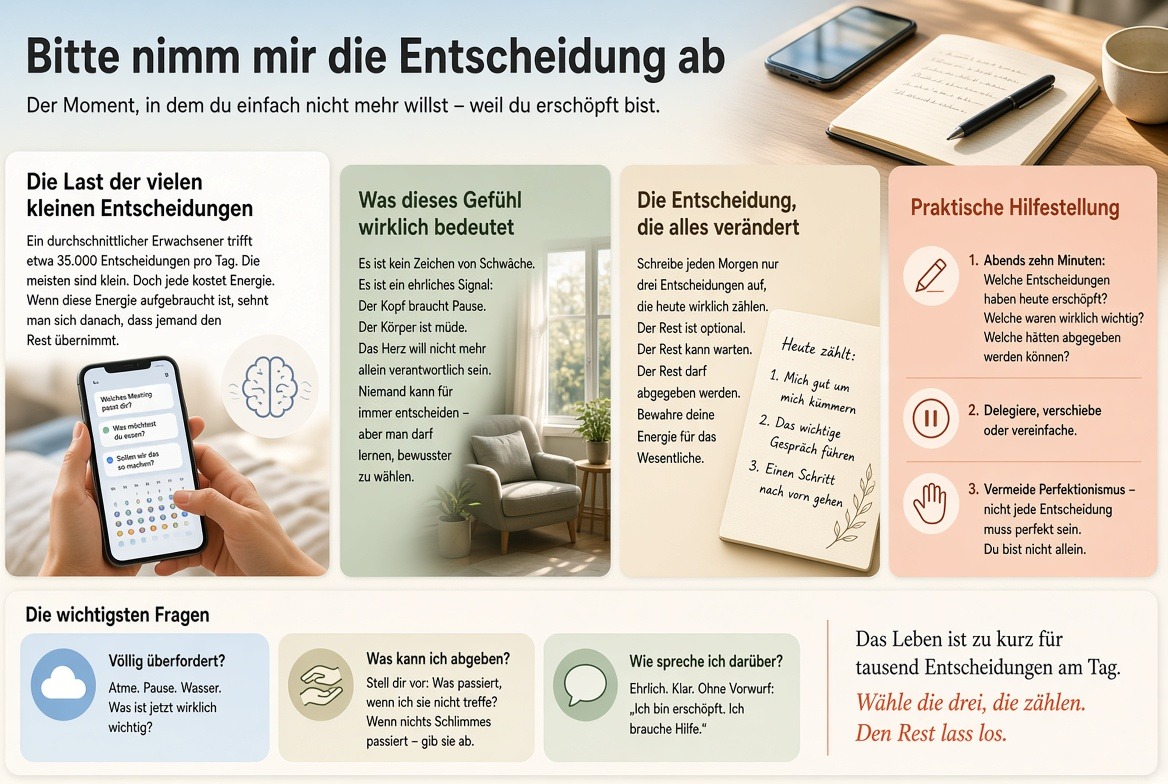 Infografik Bitte nimm mir die Entscheidung ab Infografik Bitte nimm mir die Entscheidung ab