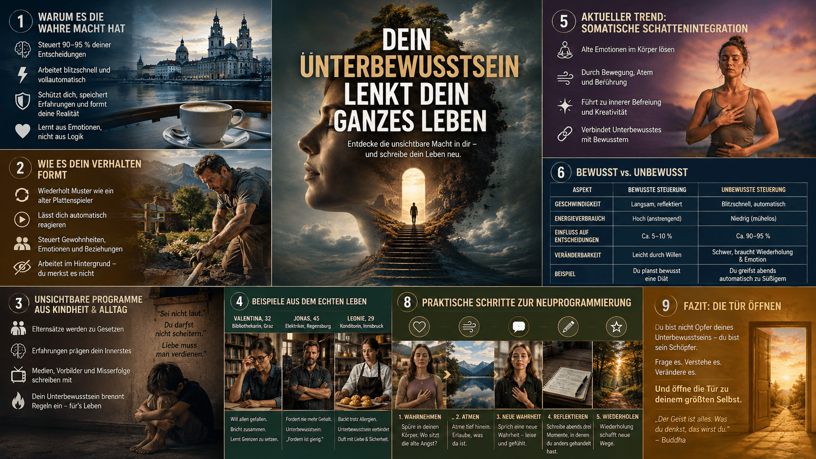 Infografik Dein Unterbewusstsein lenkt dein ganzes Leben Infografik Dein Unterbewusstsein lenkt dein ganzes Leben