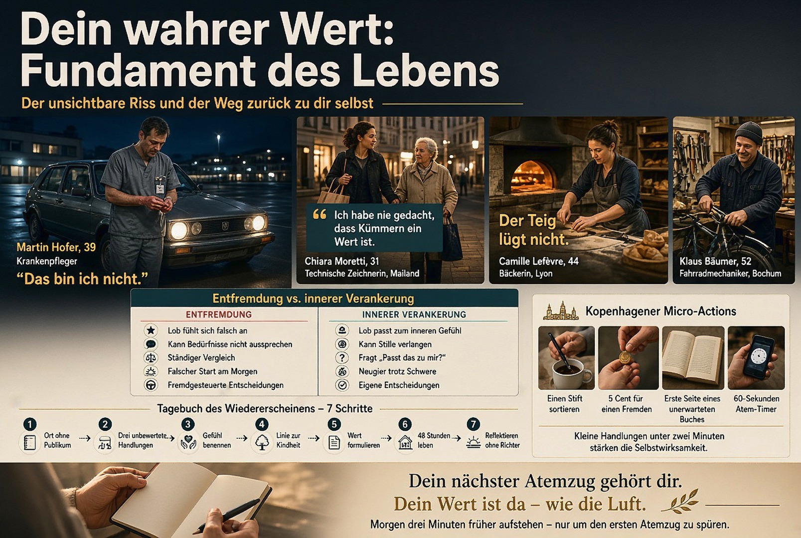 Infografik Dein wahrer Wert Fundament des Lebens