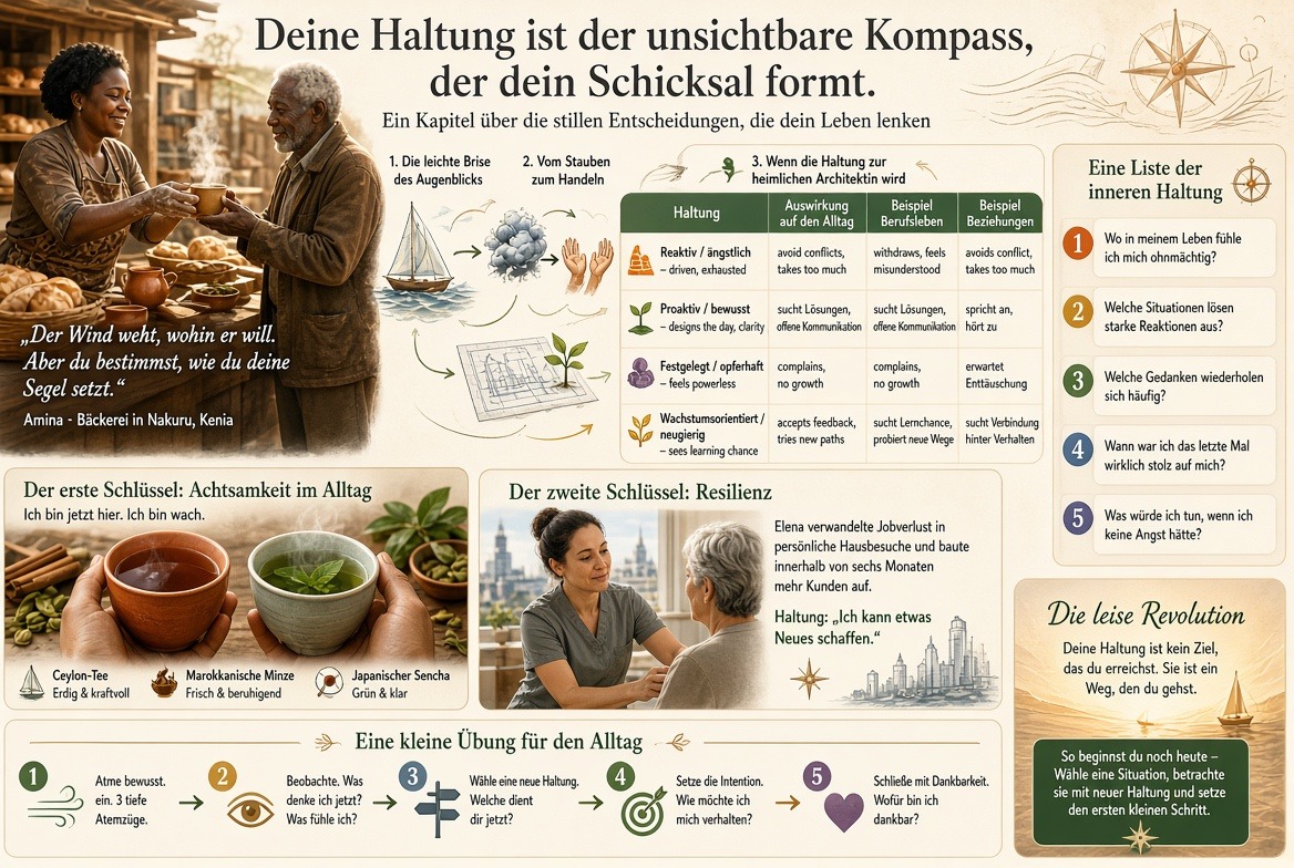 Infografik Deine Haltung ist der unsichtbare Kompass, der dein Schicksal formt. Infografik Deine Haltung ist der unsichtbare Kompass, der dein Schicksal formt.