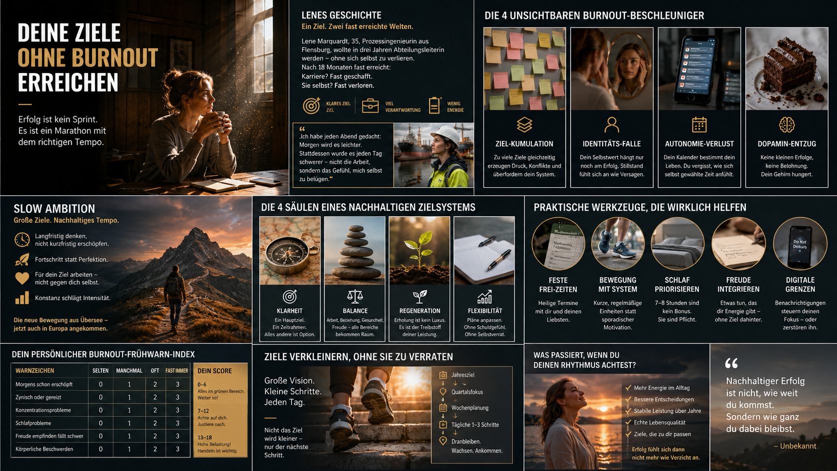 Infografik Deine Ziele ohne Burnout erreichen Infografik Deine Ziele ohne Burnout erreichen
